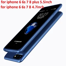 Чехол для зарядки аккумулятора 2500 мАч/5000 мАч для iPhone 6, 6s, 7, 8 Plus, чехол для портативного зарядного устройства, чехол для внешнего аккумулятора
