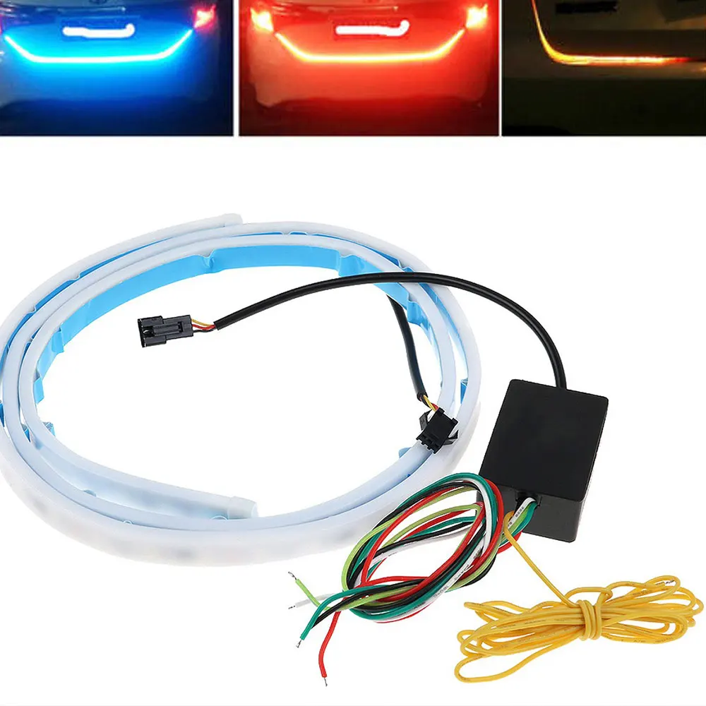 Vehemo Waterproof Flow Type LED Car Lamp Bar Signal Automobile Universal Taillight Decoration Light Strip Rear | Автомобили и