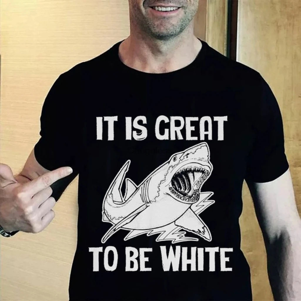 It's great to be white shark shirt Clearance