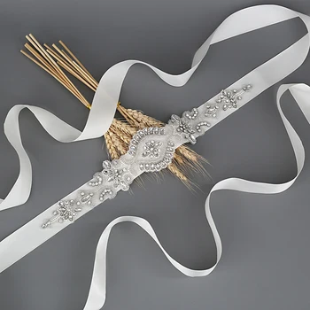 

TRiXY S339 Vintage Crystal Wedding Belts Luxury Rhinestone Belt Wedding Dress Belt Wedding Accessories Bridal Ribbon Sash Belt
