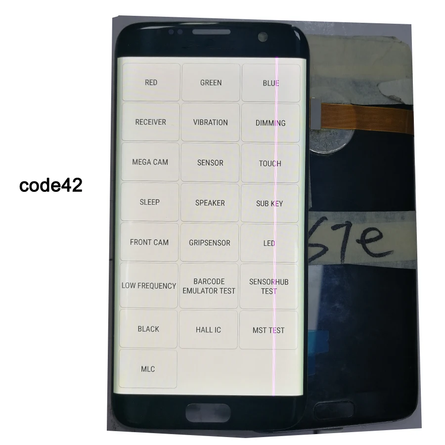JpFix подходит для samsung S7edge ЖК-изогнутый экран один изогнутый экран с несколькими точками взрыва - Цвет: Black code.42