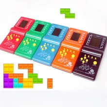 Игры игрушки игровая консоль загадка образовательный умный электрический Ретро Классический детство тетрис портативные игры плееры ЖК электронный