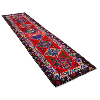

85x331 Cm Multicolor Handmade Boho Runner Rugs-3x11 Ft