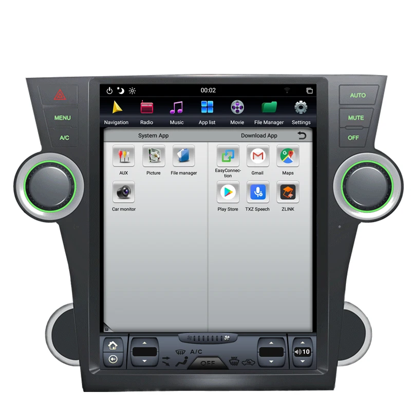 NAVITOPIA 12," 4G+ 64GB Tesla стиль вертикальный экран Android 8,1 Автомобильная dvd-навигационная система для Toyota Highlander 2009-2013