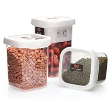 Герметичные контейнеры для хранения продуктов с крышкой прозрачные пластиковые банки дальность кухня ящик для хранения Контейнер для крупы