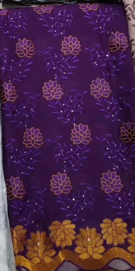 purple Новое поступление нигерийские бордовые кружевные ткани высокого качества Африканский французский Тюль кружевная ткань для женского платья с бисером - Цвет: purple