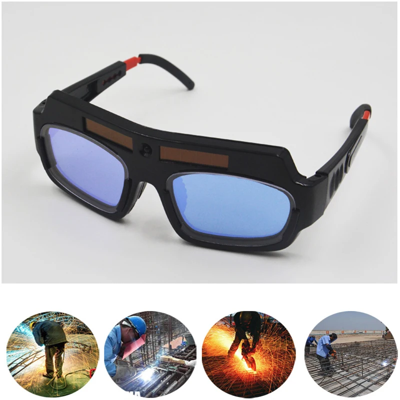 Solar Powered Auto Darkening Welding Goggles Soldering Eyewear Glasses Tool
