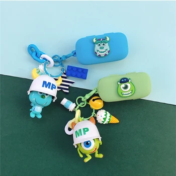 

Cartoon Cute DIY Soft Silicone Case for QCY T5 Wireless Bluetooth Earphone Portable Protect Cover Keyring Cool Doll Decor Gifts
