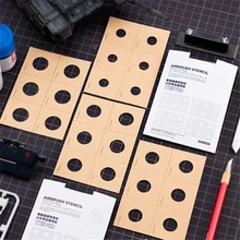 

Airbrush Stencil Road Wheel Multiple Sizes RC Car Wheel Color Separation Airbrush Stencil for Galaxy Model