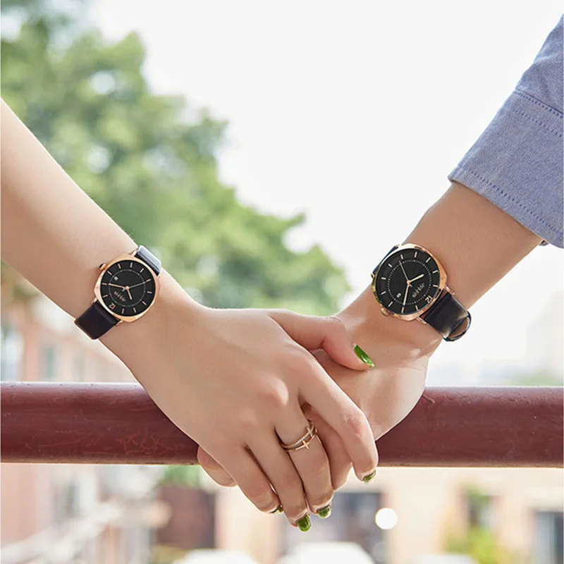 Юлий старинные женские часы модные водонепроницаемые часы с календарем Мужские кварцевые наручные часы женские и мужские парные часы