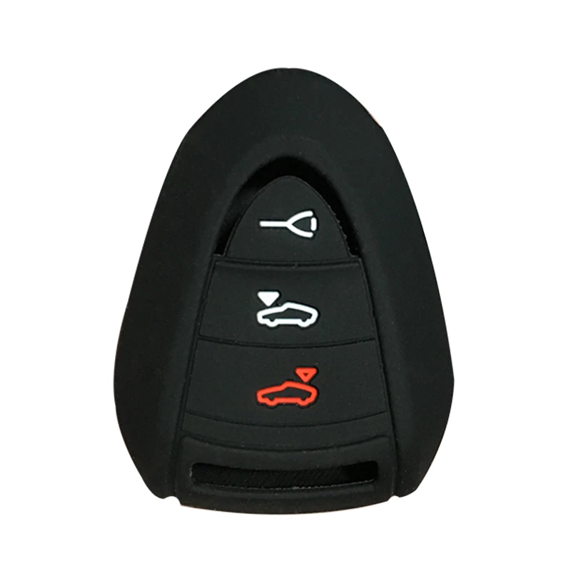 Silikagel-Schlüsselhülle für Porsche 911 997 Boxster 987 Cayman Teile Schlüssel Auto Fernbedienung 3-Taste Zubehör Fob Shell Neu