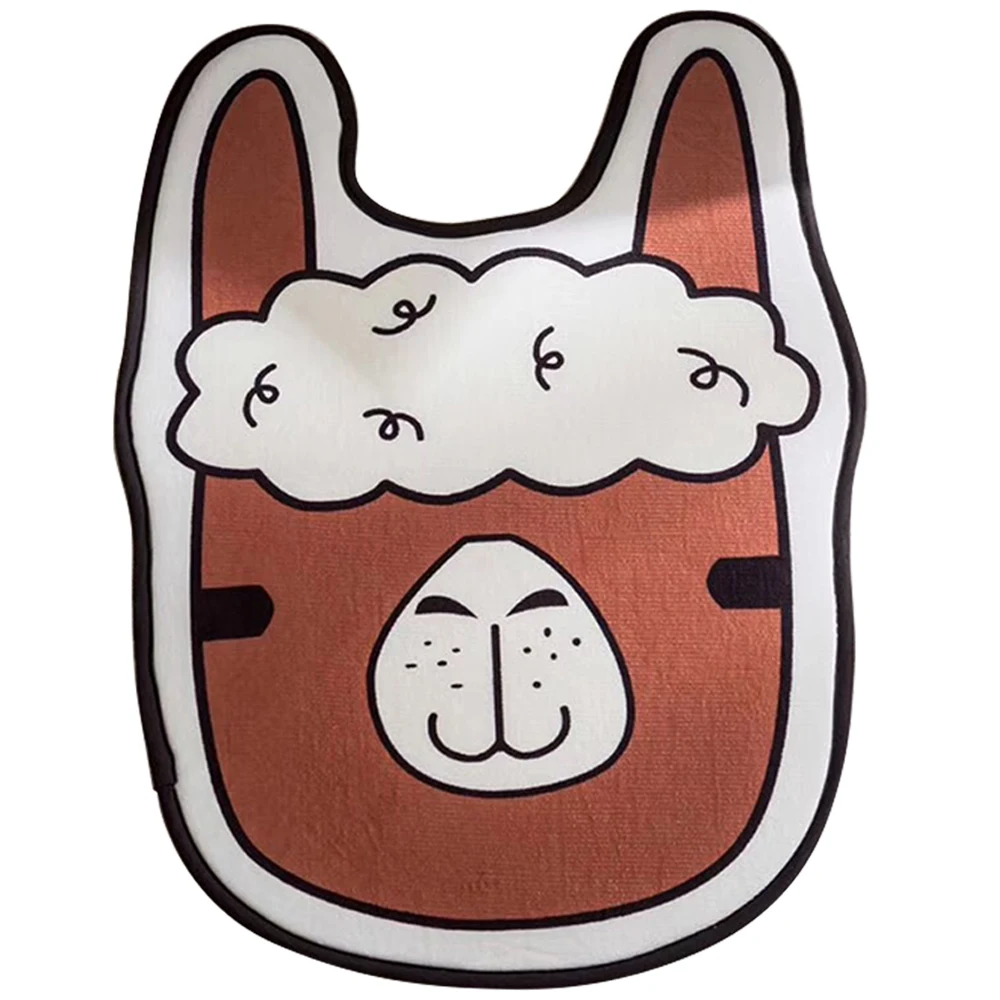 Cartoon Style Alpaca Pattern Carpet Non-slip Soft Bath Mat Rug for Living Room Decoration Polyester Monden Dropshipping O30