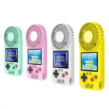 

Handheld Game Console with USB Fan Color Display 500 in 1 Game Console Retro Game Console with Mini Personal Fan for Kids Adults