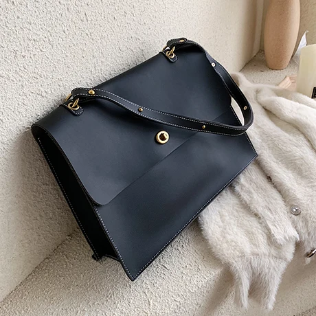36 CM Black Винтаж модная женская большая сумка-тоут высокое качество из искусственной кожи Для женщин дизайнерская сумочка большой емкости на плечо курьерские Сумки - Цвет: 36 CM Black