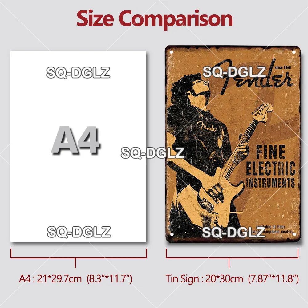 Rock And Roll Metal Sign Plaque Vintage Pub Bar Decor Tin Sign Plate Poster Home Decor Art Painting Wall Sticker