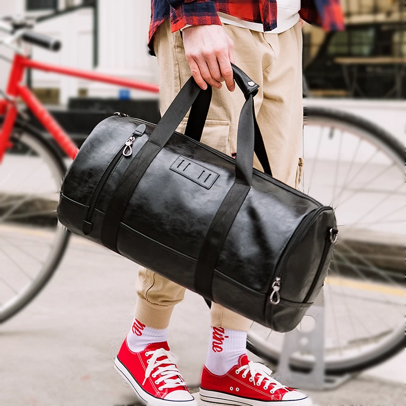 

Tidog Cylindrical Fitness Bag Men's Hand-held Sports Travel Bag