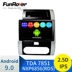 FUNROVER 2.5D + DSP автомобильный Радио мультимедийный dvd-плеер навигация gps Android 9,0 для Nissan X-Trail XTrail X Trail T32 T31 Qashqai