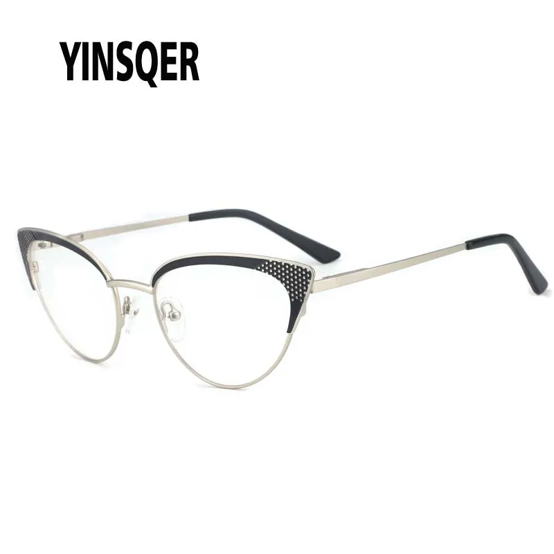 YINSQER 2020 новые брендовые Роскошные оправы для очков кошачий глаз женщин очки