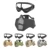 MGFLASHFORCE Airsoft Mask Goggles Set Half Face Steel Mesh Mask Paintball Hunting Tactical Protective CS Halloween Party Cosplay