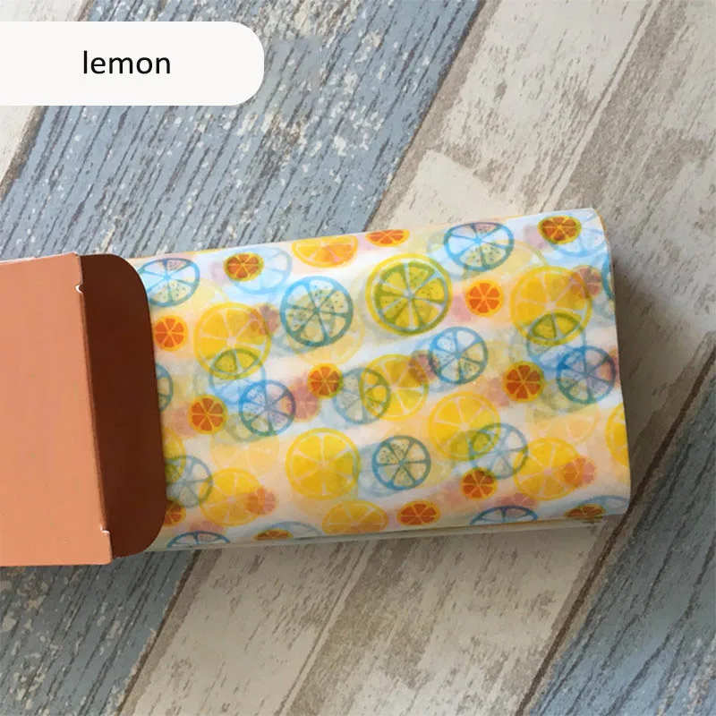 lemon 50 шт. пищевая вощеная бумага обертки пищевая смазка бумажные инструменты для выпечки хлеб бургер фри посылка оберточная бумага - Цвет: lemon