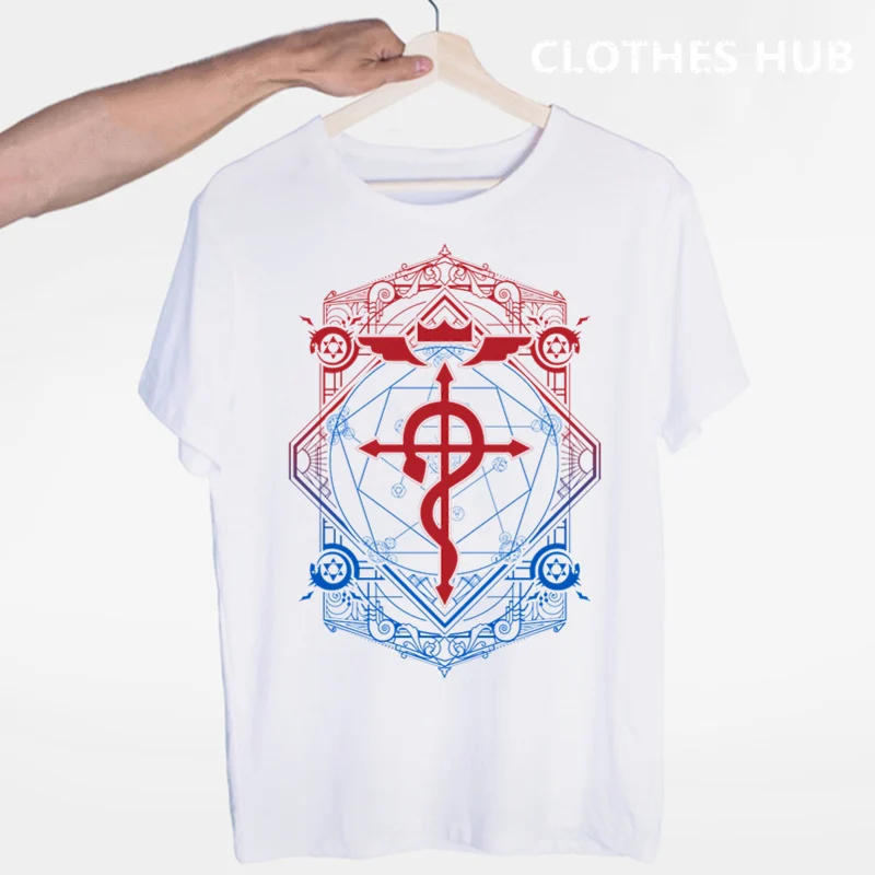 

Print Full Metal Fullmetal Alchemist Steel Edward Alphonse T-shirt Short sleeve O-Neck Tshirt Men And Women