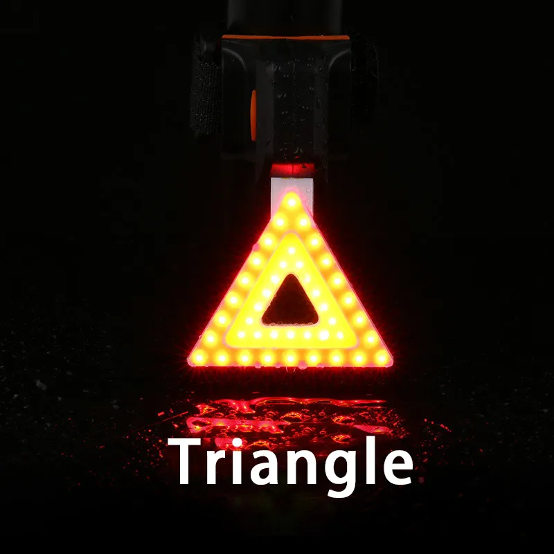 Triangle Колеса до 12 Созвездие свет Водонепроницаемый Велоспорт свет велосипед свет задний Usb подсветка задний фонарь горный велосипед задние фары велосипеда - Цвет: Triangle