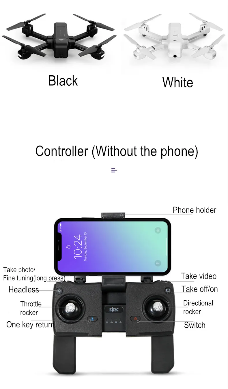 SJRC Z5 gps Радиоуправляемый квадрокоптер Дрон вертолет с 2,4G 5G Wifi FPV 1080P камера удержание высоты Квадрокоптер Follow Me V f11 pro e58