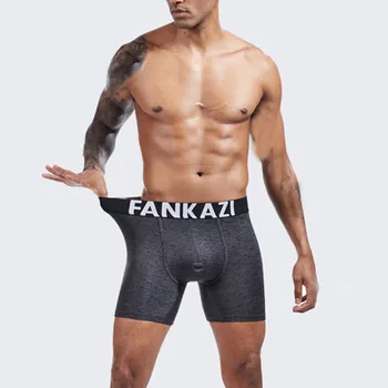 

Underwear Men Boxer Long Cotton Underpants Ice Silk Soft Comfortable Low Waist Underpants Boxershorts Underwear Mens Boxer Homme