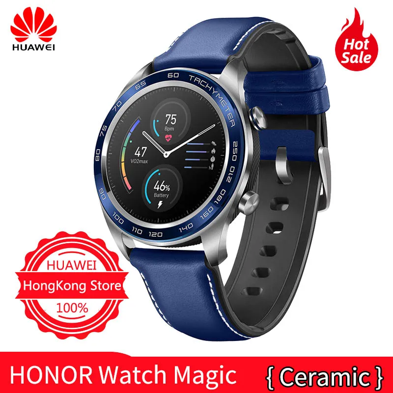 

Huawei HONOR Watch Magic Ceramic series GPS Running Smart Watch Bluetooth 4.2 Sports Heart Rate Monitor Waterproof - 42.8mm