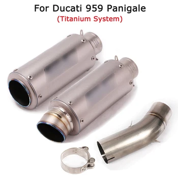 

Slip on for Ducati 959 Panigale Side System Titanium Motorcycle Exhaust Muffler Tail Pipe Mid Link Connect Pipe