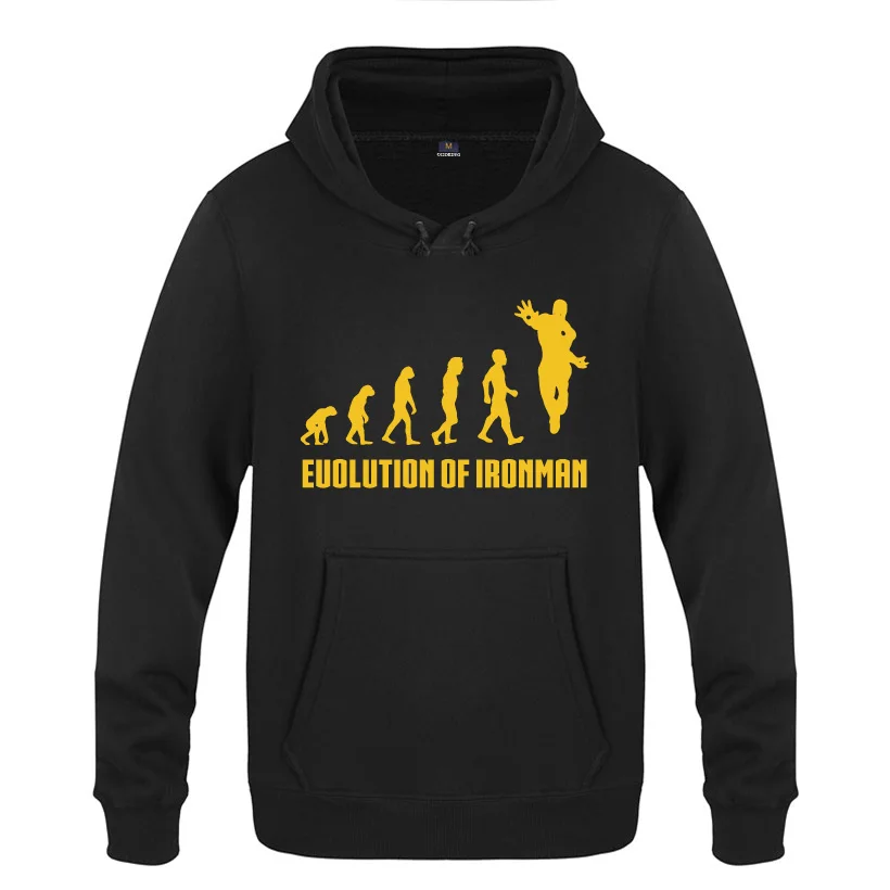 Evolution of Ironman толстовки, новинка, мужские флисовые пуловеры с капюшоном, толстовки - Цвет: HEY HUAT