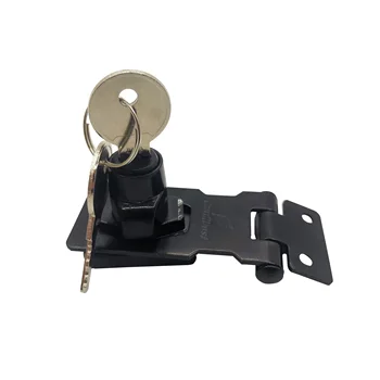 

Black 2.5 Inch Hasp Lock Drawer Lock Closet Door Chrome Plated Metal Keyed Cabinet Latch Cupboard Desk Hasp Locks With Keys