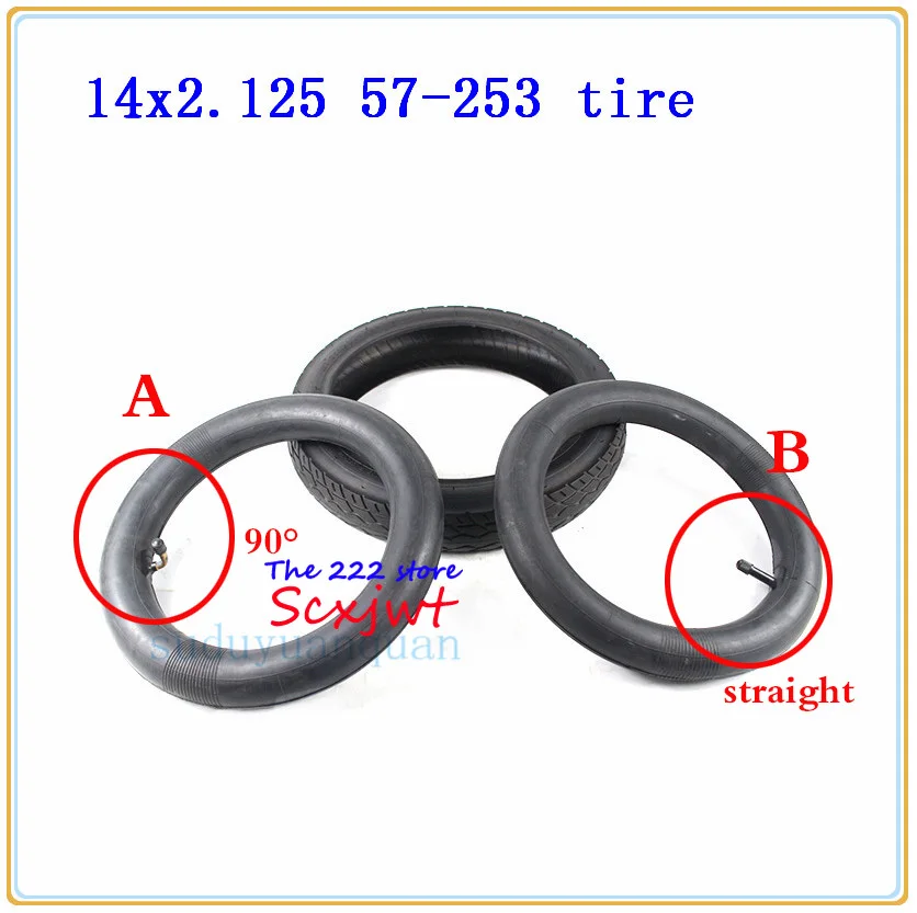 

Electric Bicycle Tire tube 14*2.125 of High Quality 14x2.125 57-253 E-bike Tyre Antiskid Tyre 14 inch wheel tire inner tube