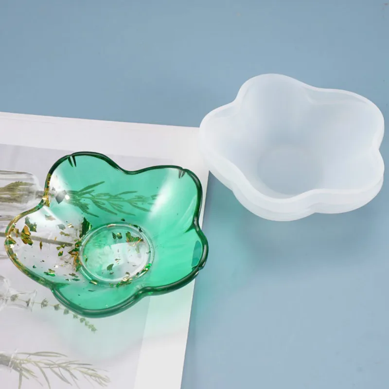 Flower Bowl Plate Silicone Mold For Resin Art Decor Mold Fluid Epoxy Resin MJH2