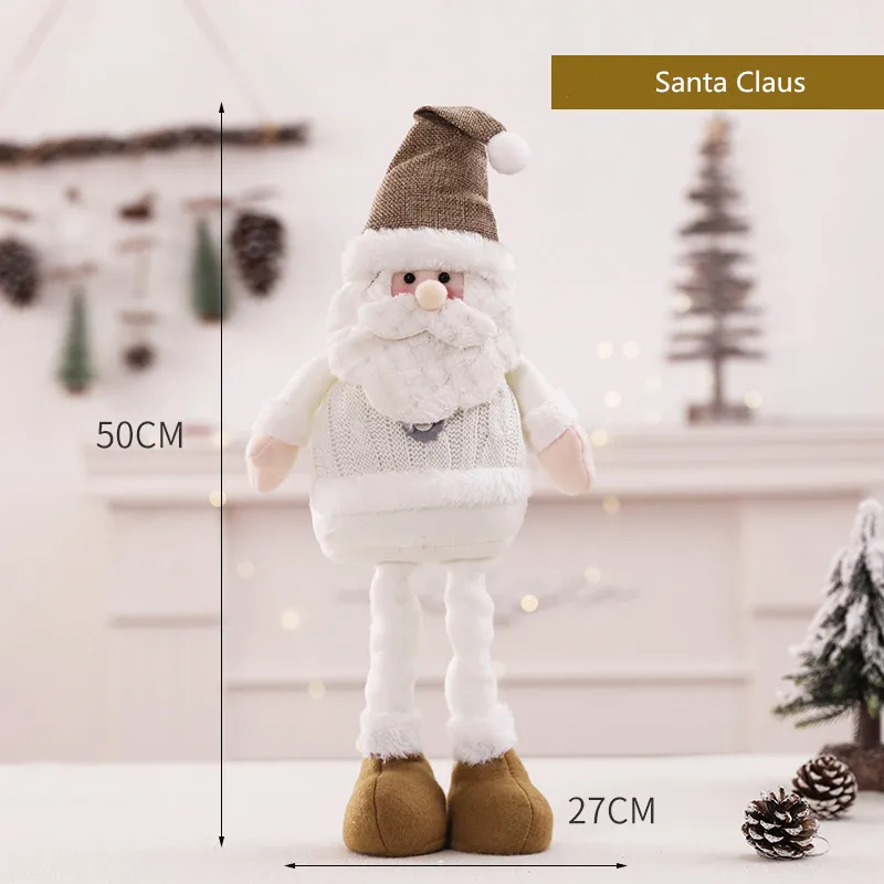 Santa Claus Санта Клаус Снеговик Рождественские куклы выдвижной стоящий Navidad игрушка фигурка Дети Рождественские украшения для подарков для дома - Цвет: Santa Claus