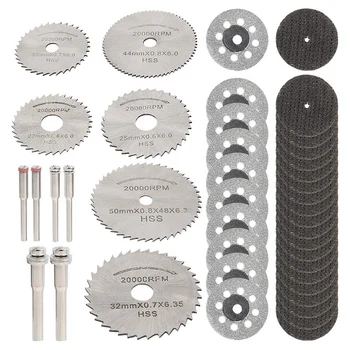 

42Pcs Cutting Wheels Set for Rotary Tool Kit, Diamond Cutting Wheel, Resin Metal Cutting Wheels Tools for Wood Cutting