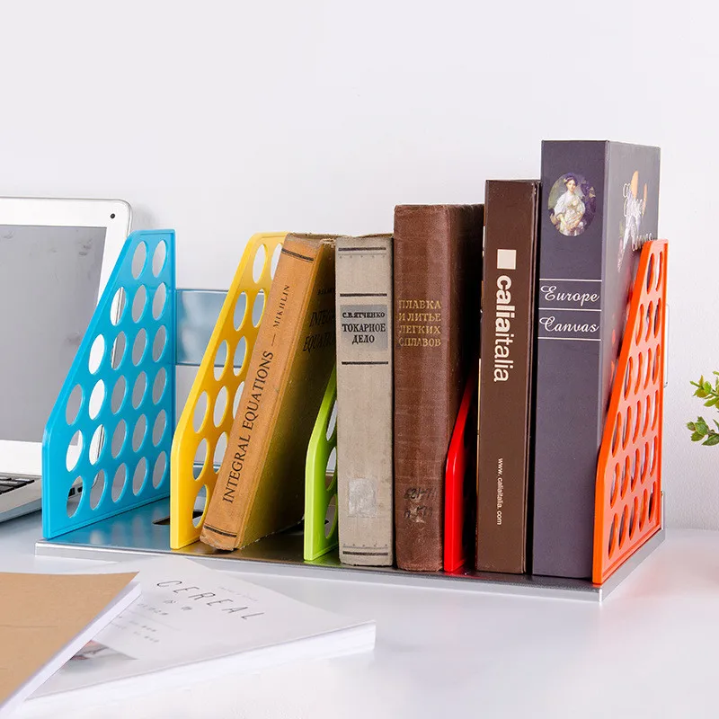 Office Supplies Children's simple bookcase bookshelf creative new products can be assembled book stand PS plastic book partition