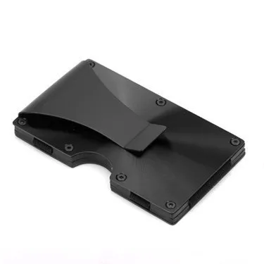 Минималистичный держатель для карт кошелек RFID Блокировка для мужчин и женщин кошелек металлический модный держатель для кредитных карт с зажимом 24 цвета - Цвет: d1
