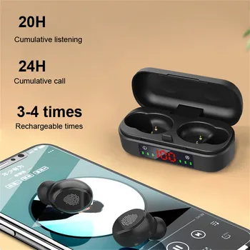 

20# 5.0 Bluetooth Wireless Earphone TWS LED Display With 2000mAh Power Bank Headset Mini In-ear Earphone For Smart Phone