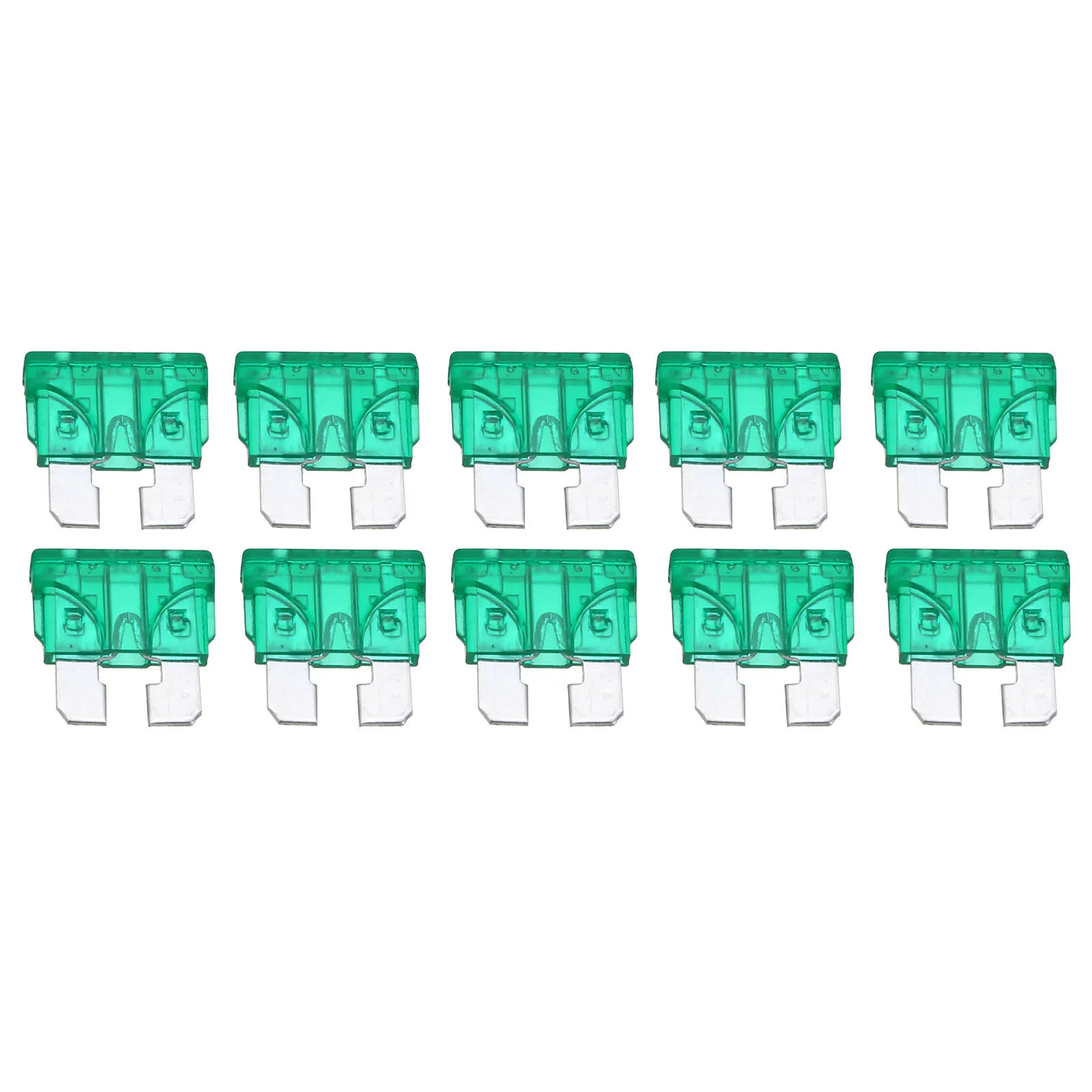 Mayitr 10Pcs/set 30A Car Fuse Color Coded Standard ATO/ATC Blade Fuse Universal for Auto Car Truck Boat