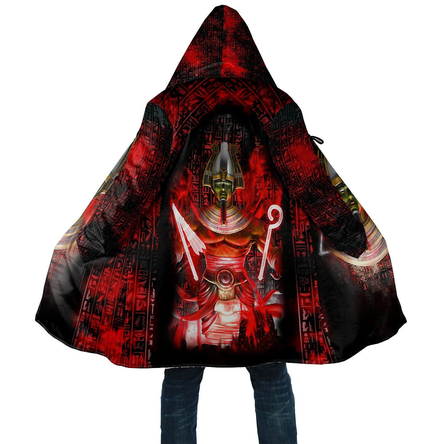 Winter Herren Mit Kapuze mantel Alte Ägypten Augen Von Horus 3D Druck Fleece wind breaker Unisex Casual Dicke Warme Kapuze mantel PF20 – Detail 37