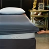 Natural Mulberry Silk Fitted Sheet Four Corners With An Elastic Band Mattress Cover Solid Color Bed Sheet Fit Sheet 2