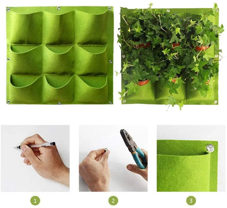 Wall handing plant bag