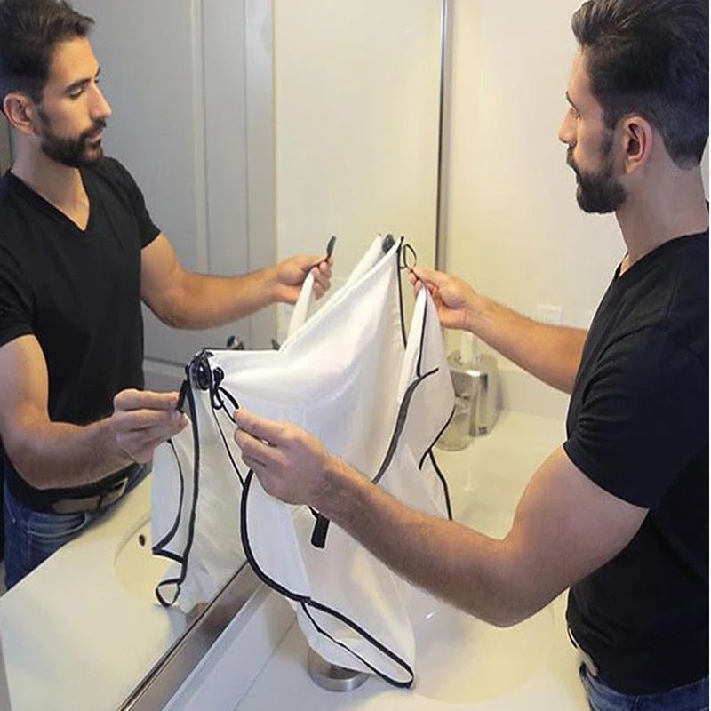 Shaving Cloth Men Haircut Storage Waterproof Floral Cloth Household Cleaning Bathroom Accessories Male Beard Storage Shelves 2