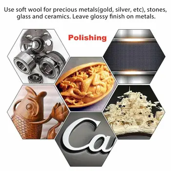 

Glass Polishing pad Metals Carving Mandrel Grinding head Wool Felt Wheel