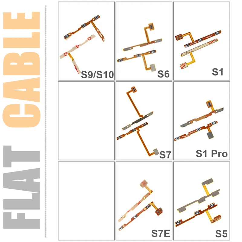 

Switch Side Key Flat Cable For Vivo S1 Pro S1Pro S7 S5 S7E S9 S6 S10 Power Volume Up/Down Buttons Flex Ribbon Cable Free Ship