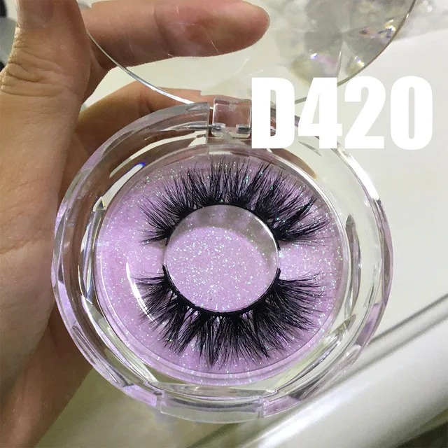 BossGirl Lashes False Eyelashes Natural Long 22mm 20mm 3D 5D Real Mink Handmade Lightweight Comfortable D414 D420 round