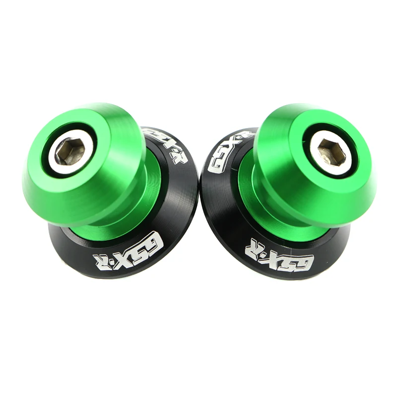 green Для Suzuki GSX-R 1000 2001-2007 2008- качели ползунки для рук стойка для катушек шпульки ЧПУ Алюминий из алюминиевого сплава - Цвет: green