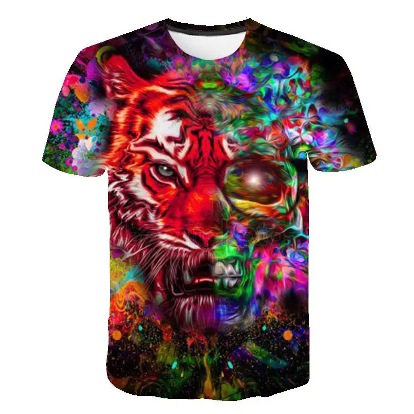 Женские топы с объемным рисунком nueva moda hombres/mujeres 3d camiseta Len Impresin Digital Color Lobo verano XXS 6XL