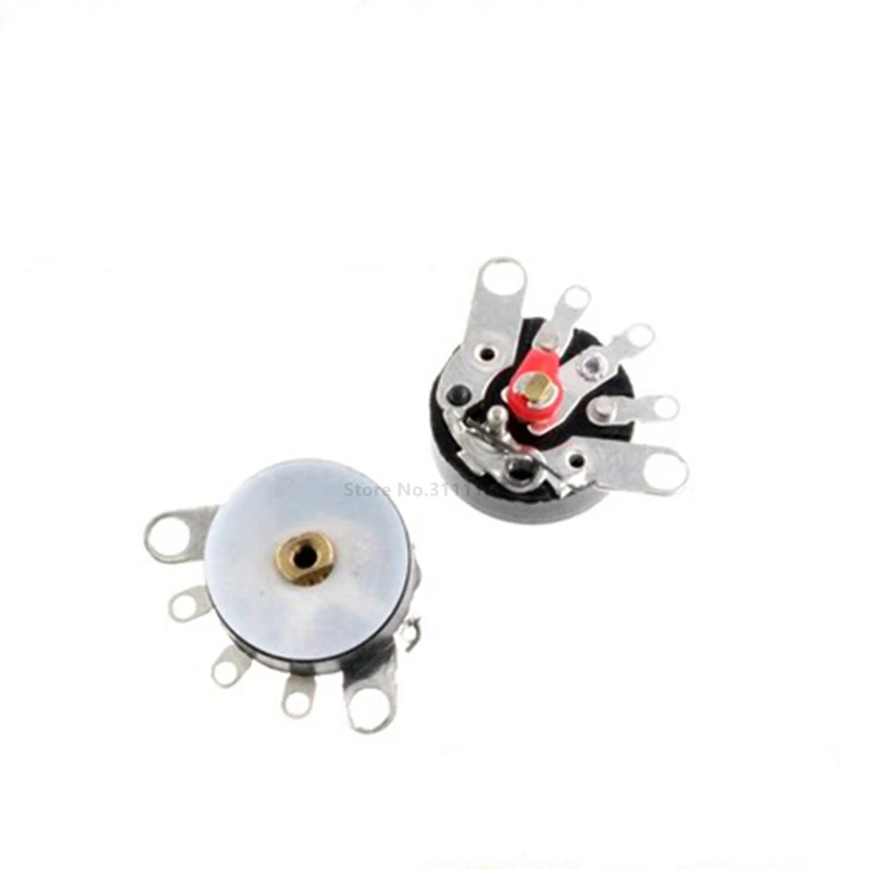 10pcs gear dial adjustable volume potentiometer 16×2 twin b50k b10k 10PCS/LOT Straight Angle Radio Potentiometer RV12MM B503 B50K Power Amplifier Volume Potentiometer With Switch